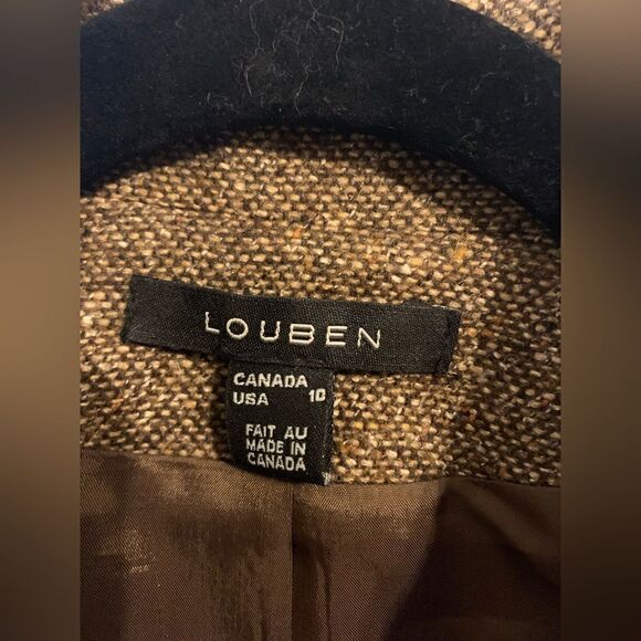 Louben brown tweed jacket size 10 - Picture 3 of 11